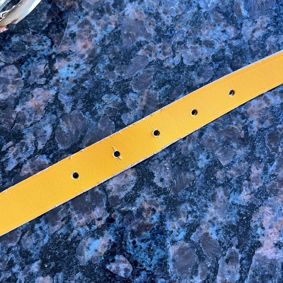 Vintage Tilted Yellow & Gold Asymmetrical Belt - Picture 5 of 5